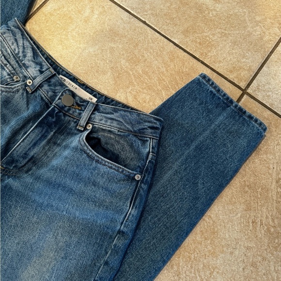 ASOS High Waist Blue Jeans Cropped Straight Size 26 - Picture 2 of 5